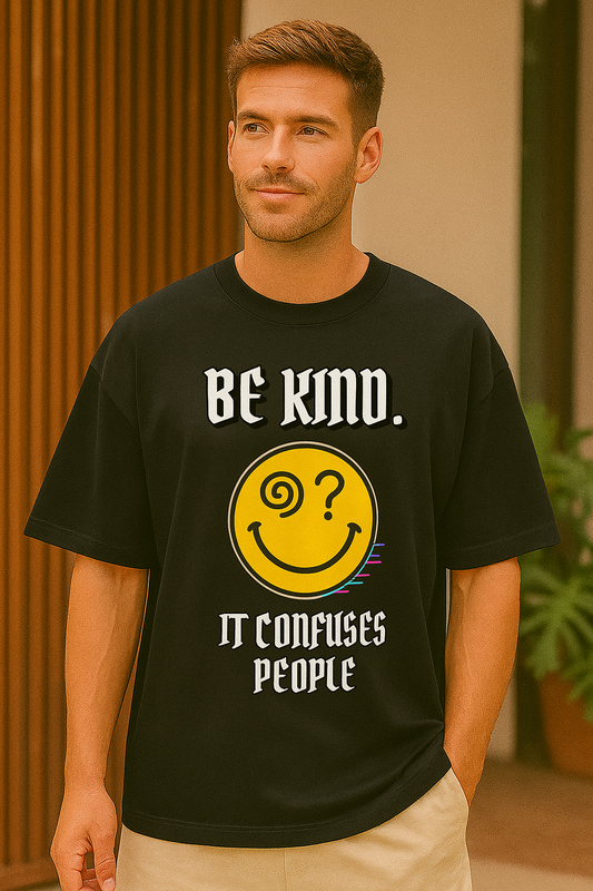 “Kind But Chaotic” Unisex Oversized Tee