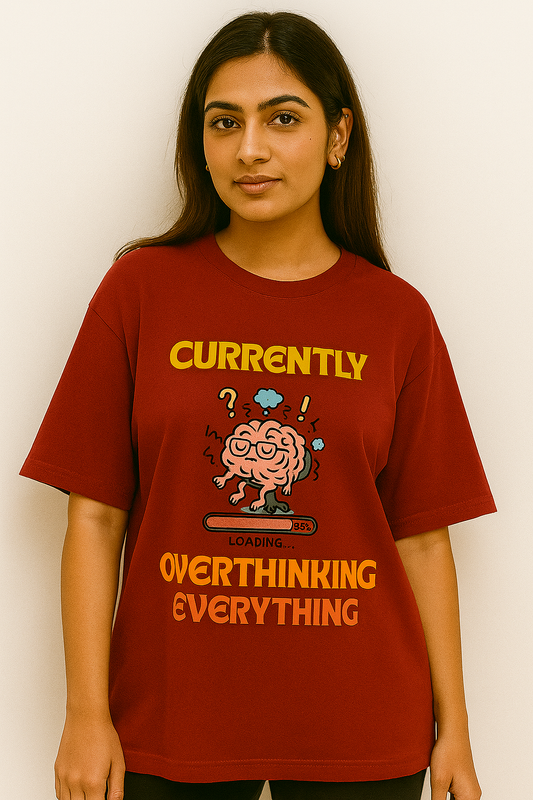 “Overthink Mode” Unisex Oversized Tee