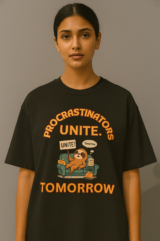 “Pro Mode: Later” Unisex Oversized Tee