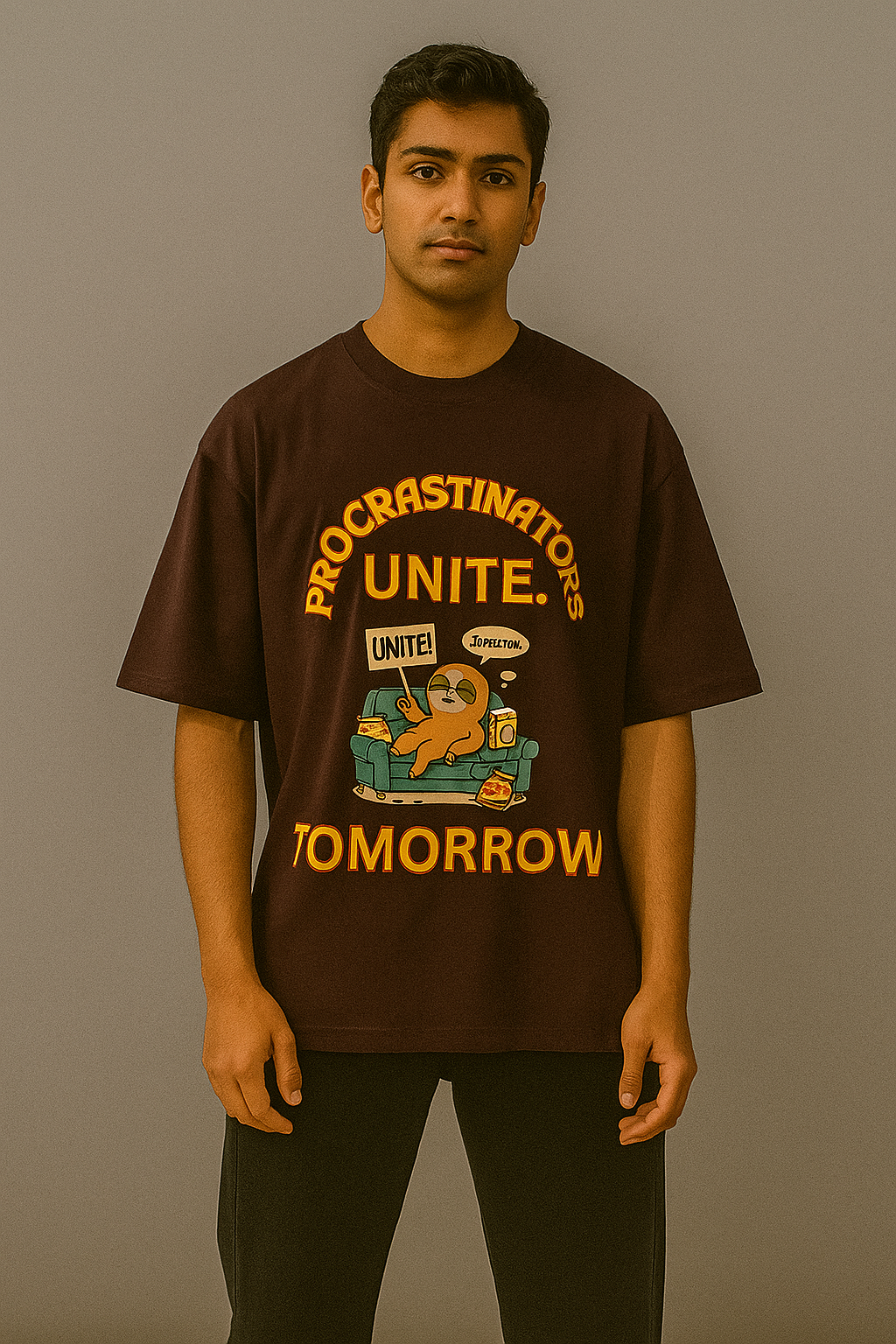 “Pro Mode: Later” Unisex Oversized Tee