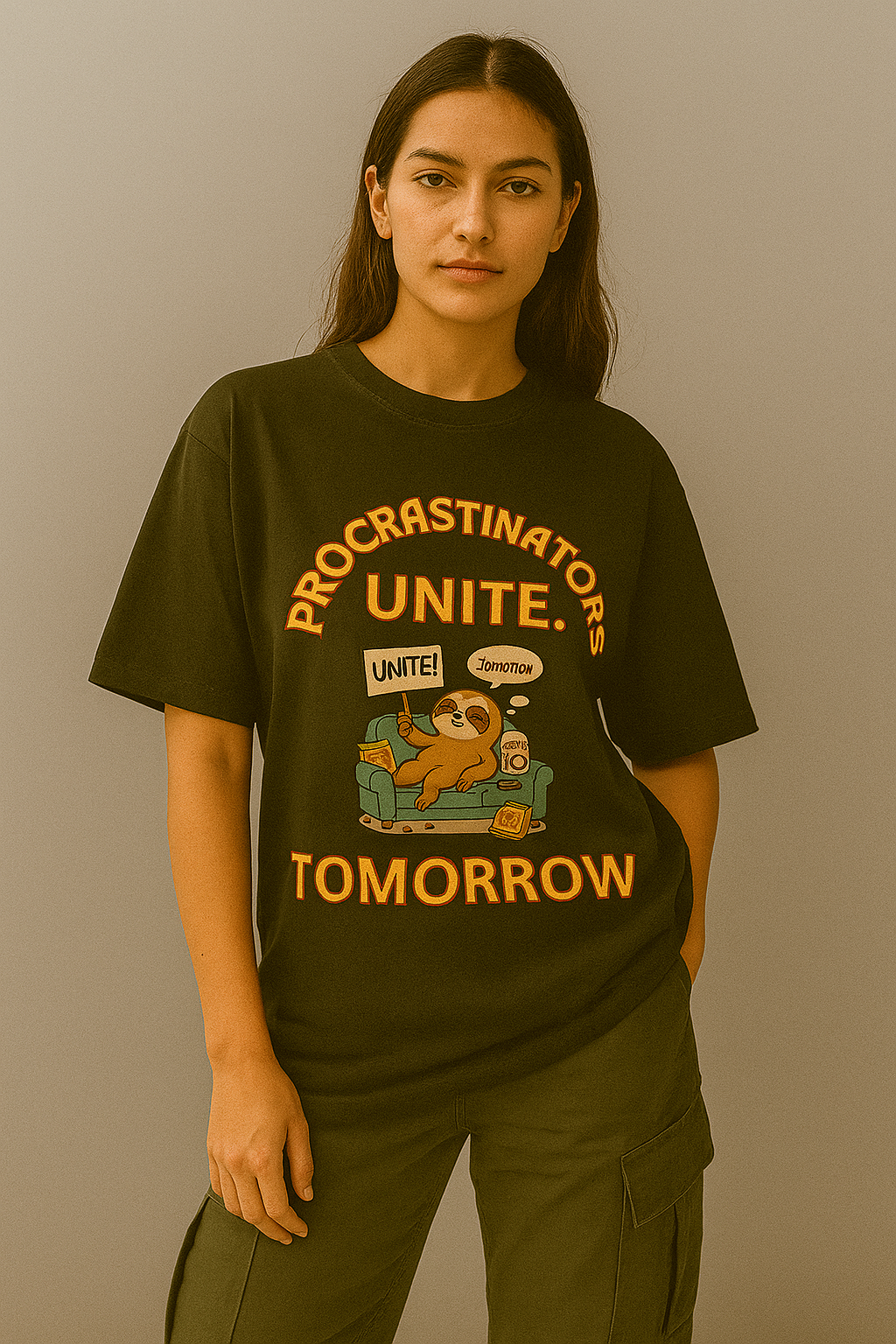 “Pro Mode: Later” Unisex Oversized Tee