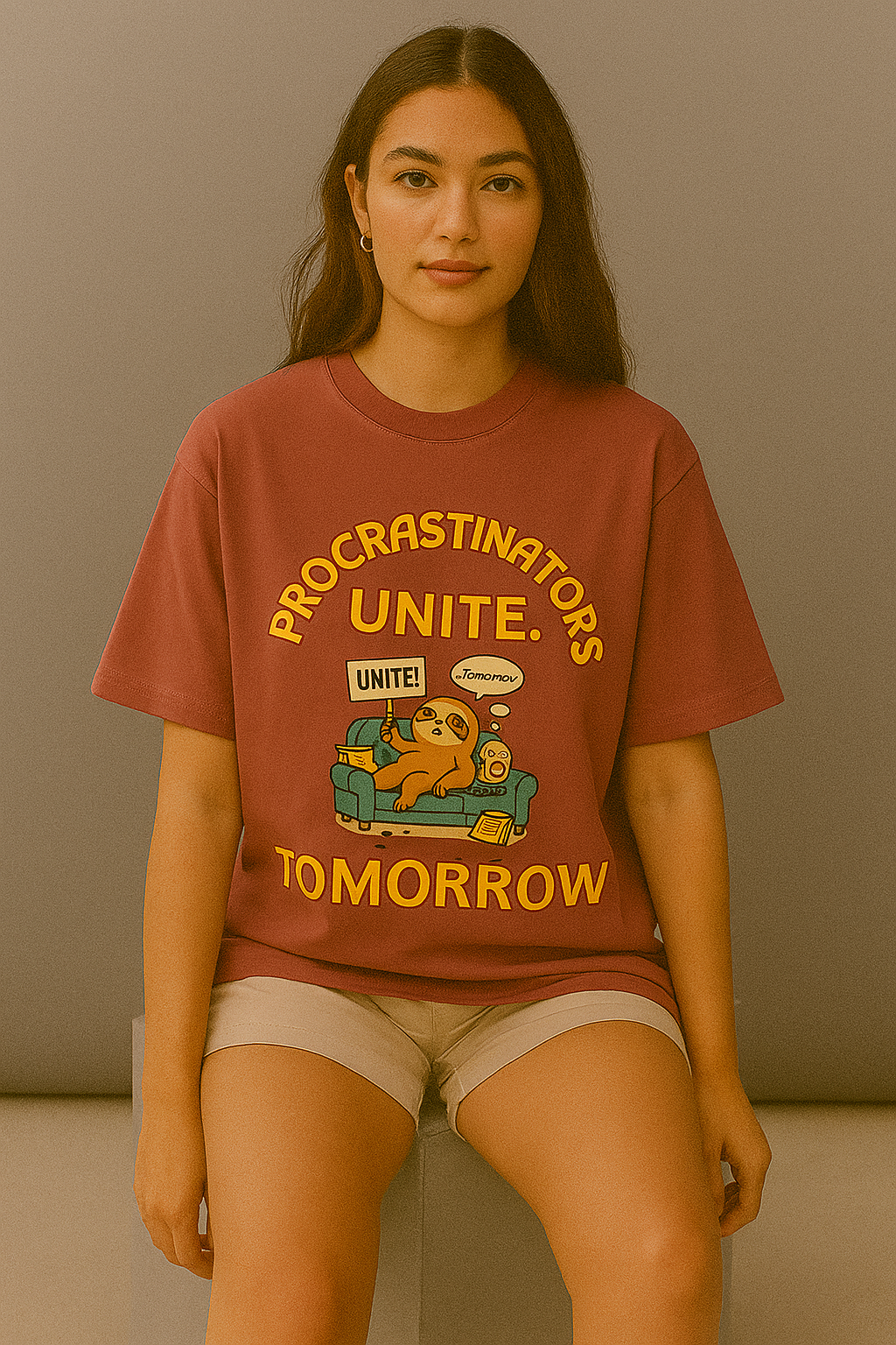 “Pro Mode: Later” Unisex Oversized Tee
