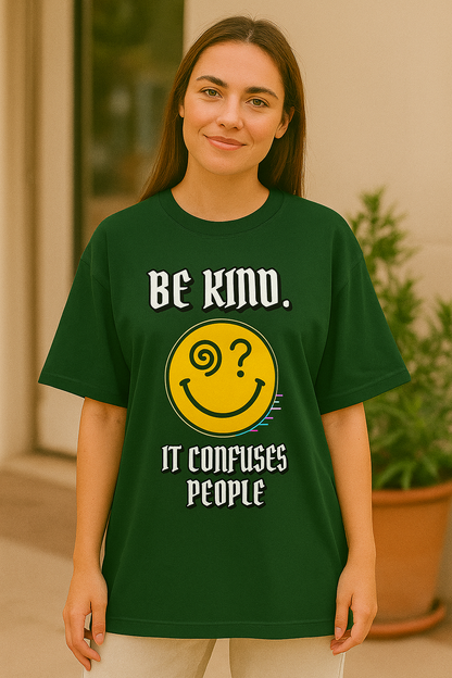 “Kind But Chaotic” Unisex Oversized Tee