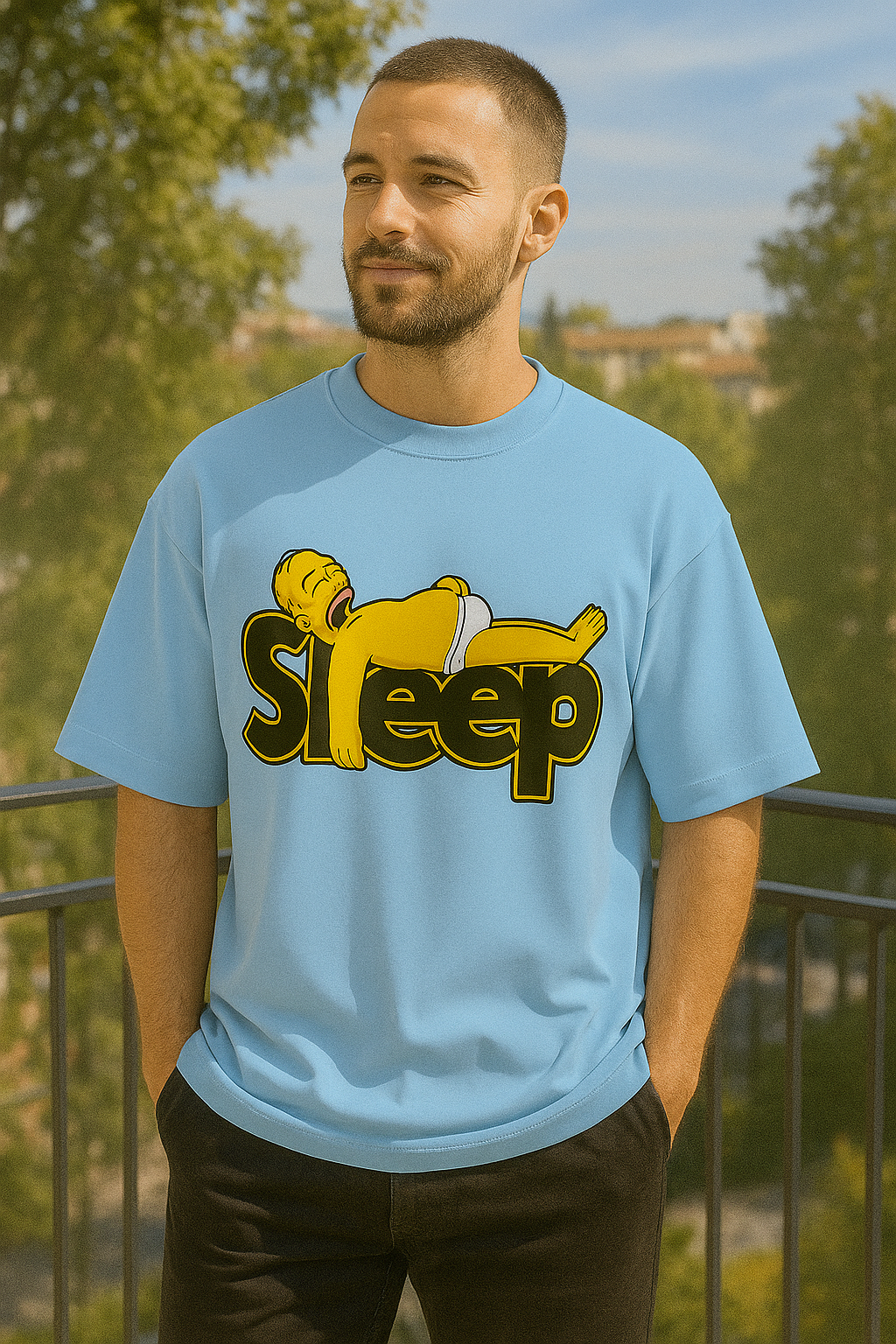 “Sleep Mode: Activated” Unisex Terry Oversized Tee
