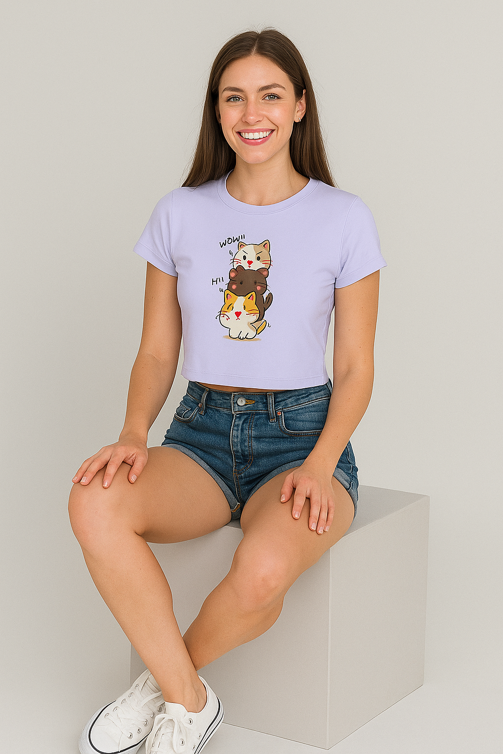 “Stacked With Cuteness” Crop Top