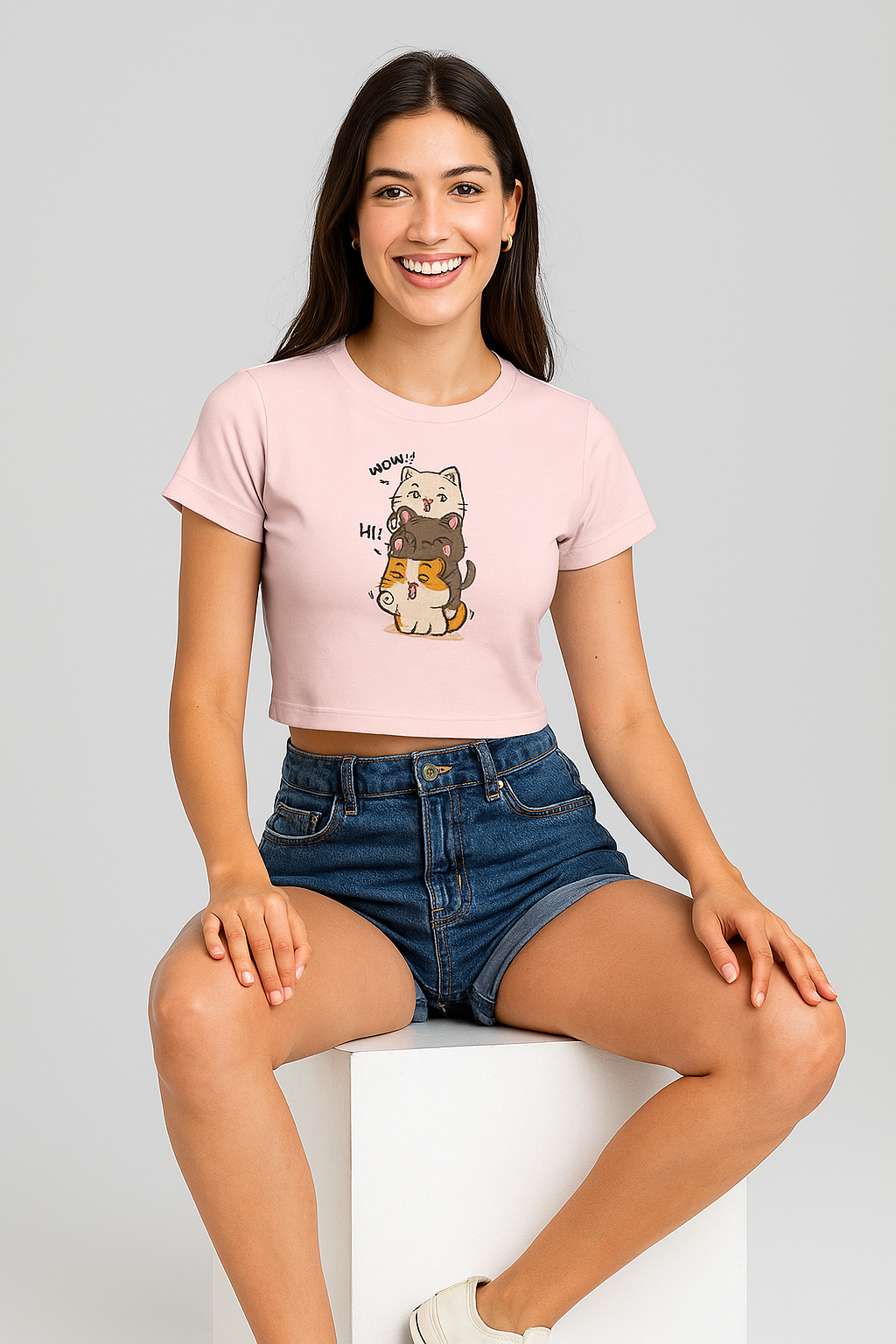 “Stacked With Cuteness” Crop Top