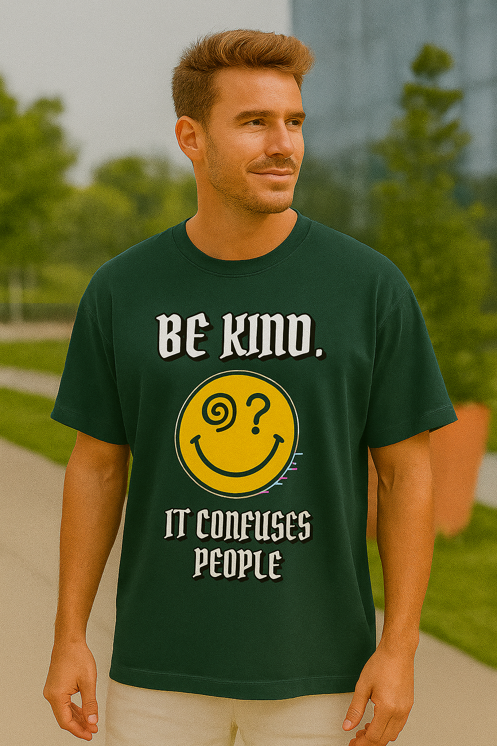 “Kind But Chaotic” Unisex Oversized Tee