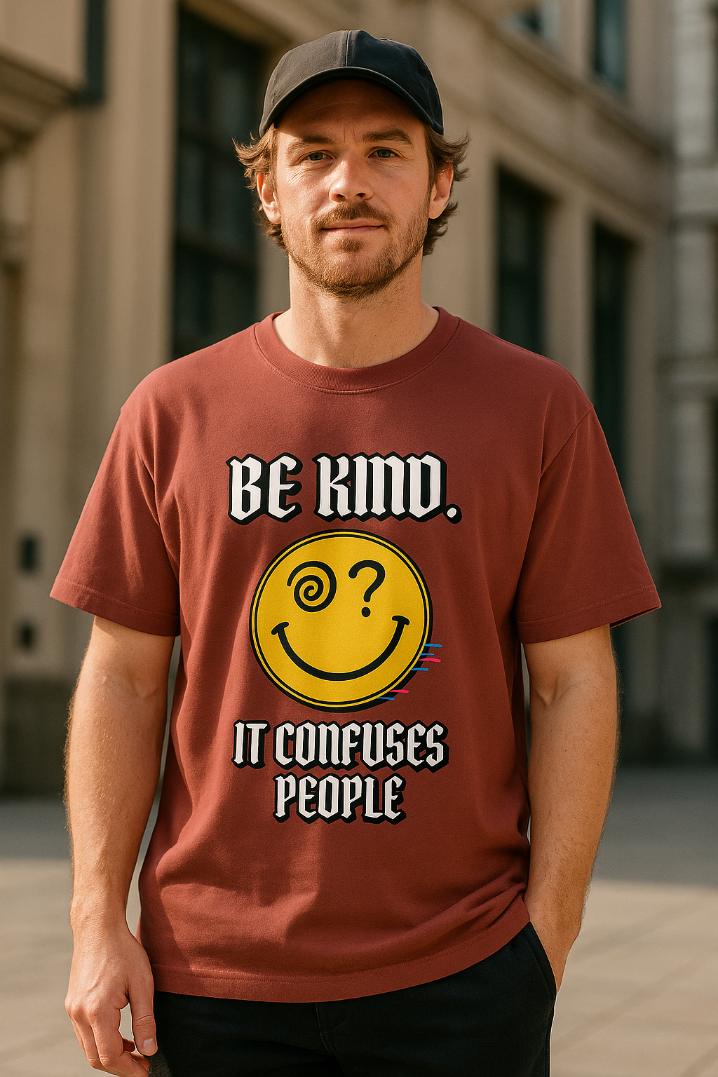 “Kind But Chaotic” Unisex Oversized Tee