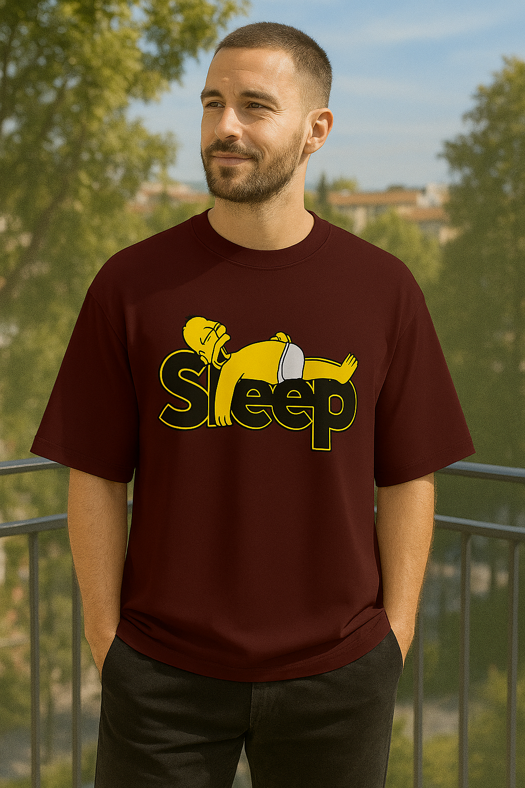“Sleep Mode: Activated” Unisex Terry Oversized Tee