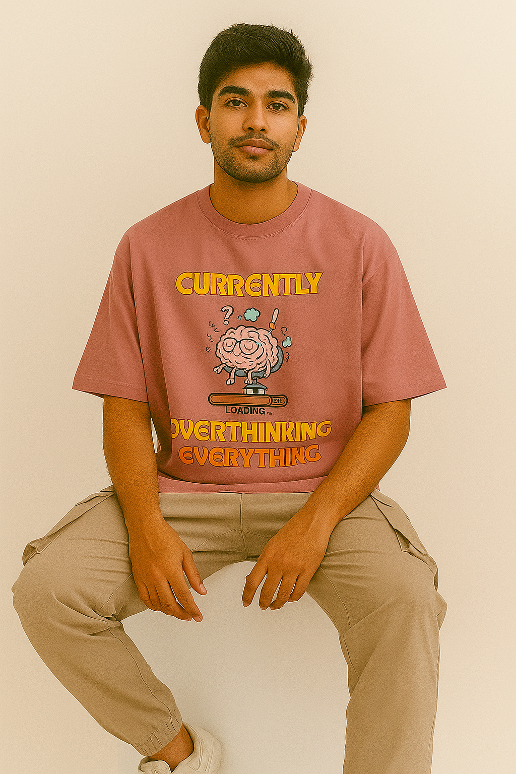 “Overthink Mode” Unisex Oversized Tee