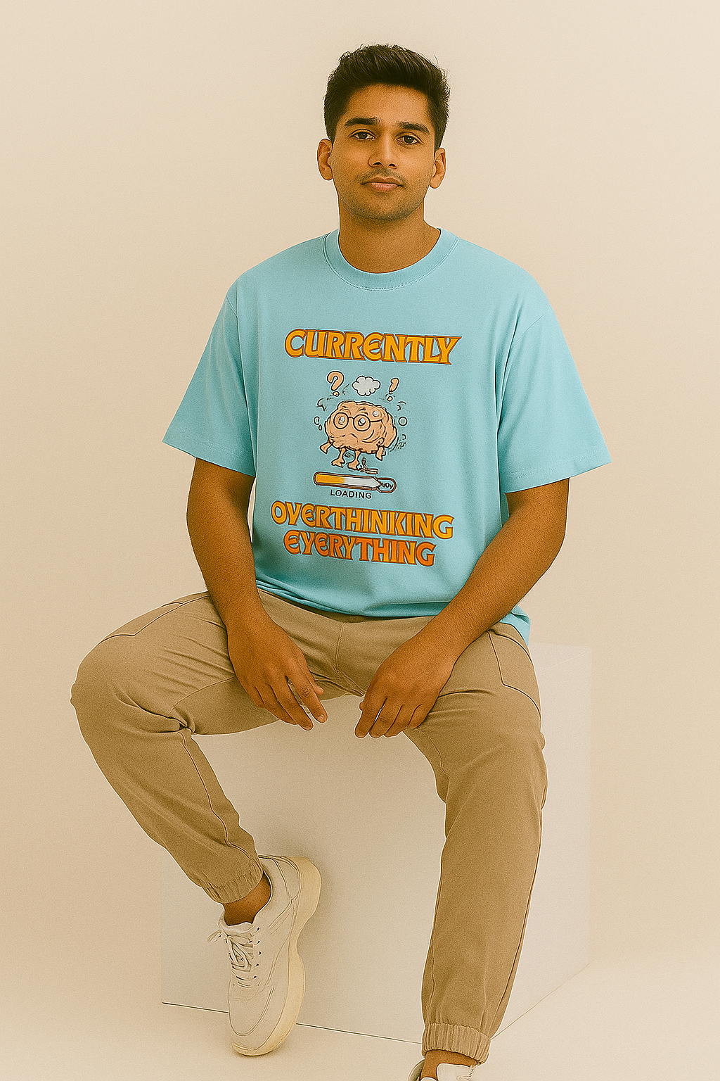 “Overthink Mode” Unisex Oversized Tee