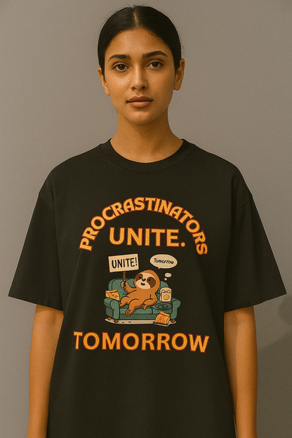 “Pro Mode: Later” Unisex Oversized Tee