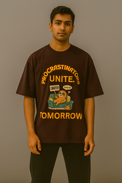 “Pro Mode: Later” Unisex Oversized Tee