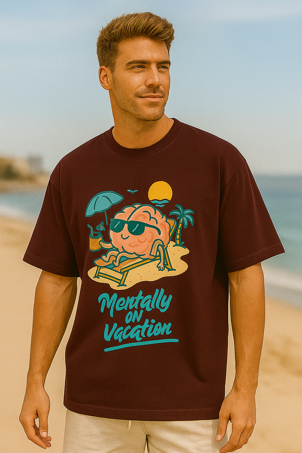 “Out of Office” Unisex Oversized Tee