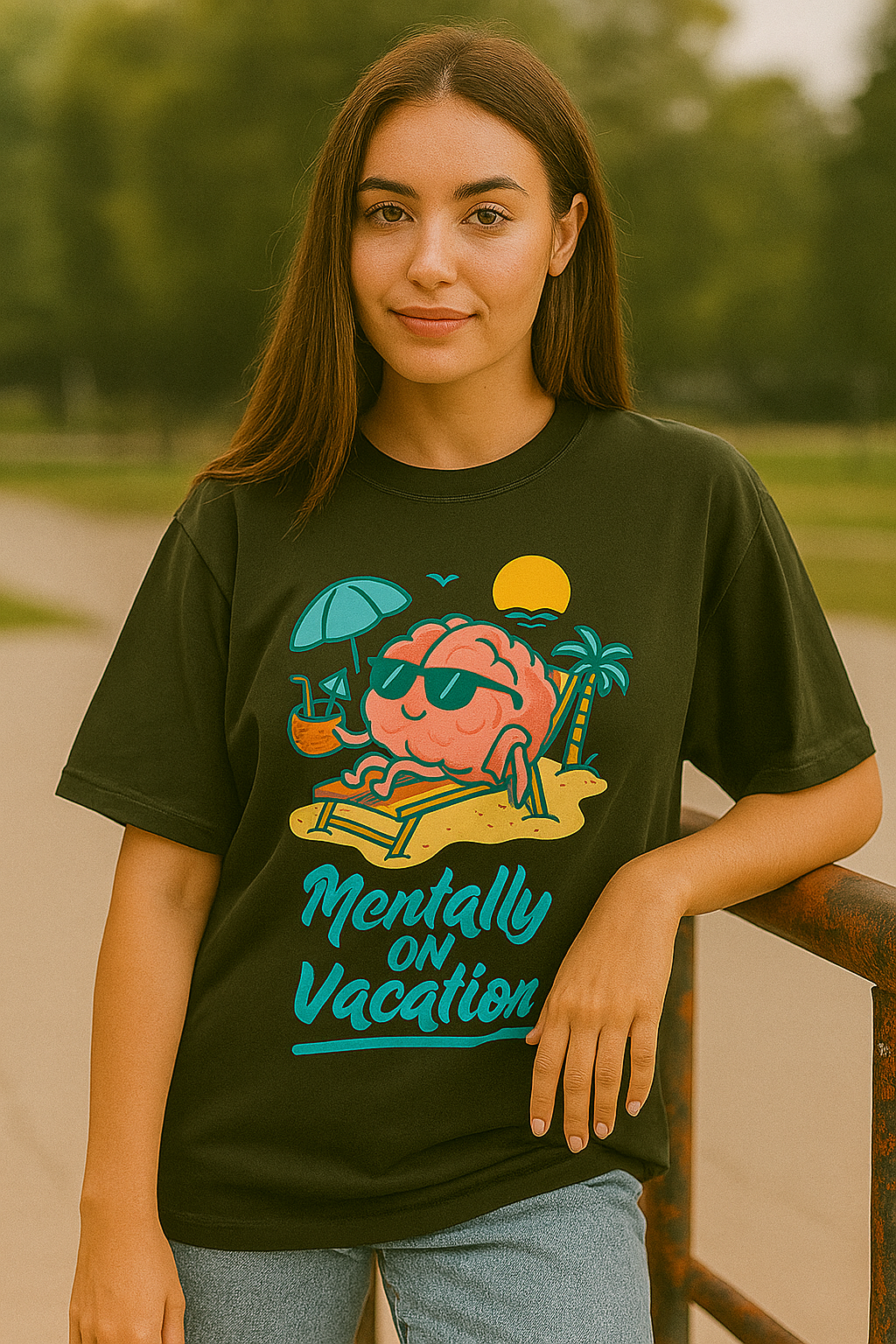 “Out of Office” Unisex Oversized Tee