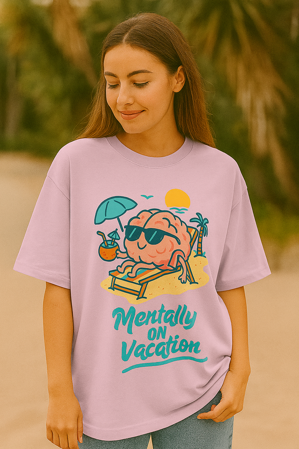 “Out of Office” Unisex Oversized Tee