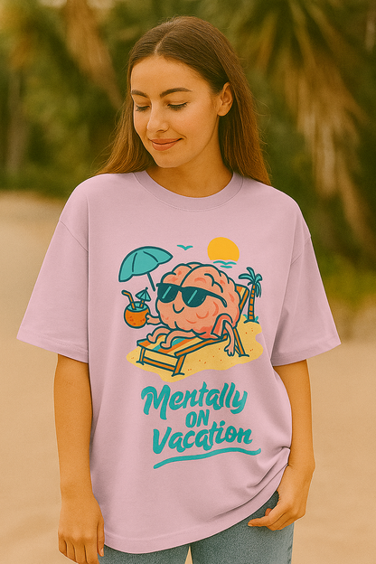 “Out of Office” Unisex Oversized Tee