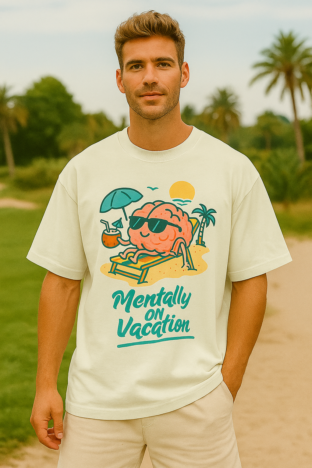 “Out of Office” Unisex Oversized Tee